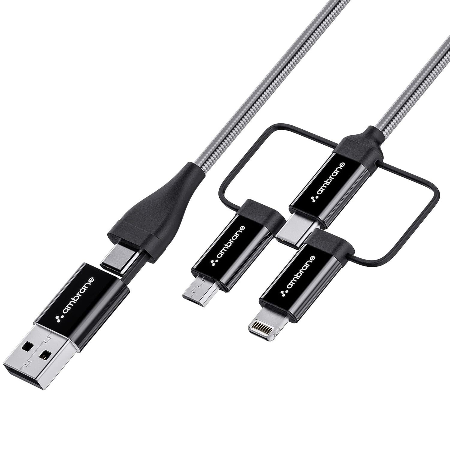 Ambrane 6-in-1 Cable (60W Max) - Hexa - 15