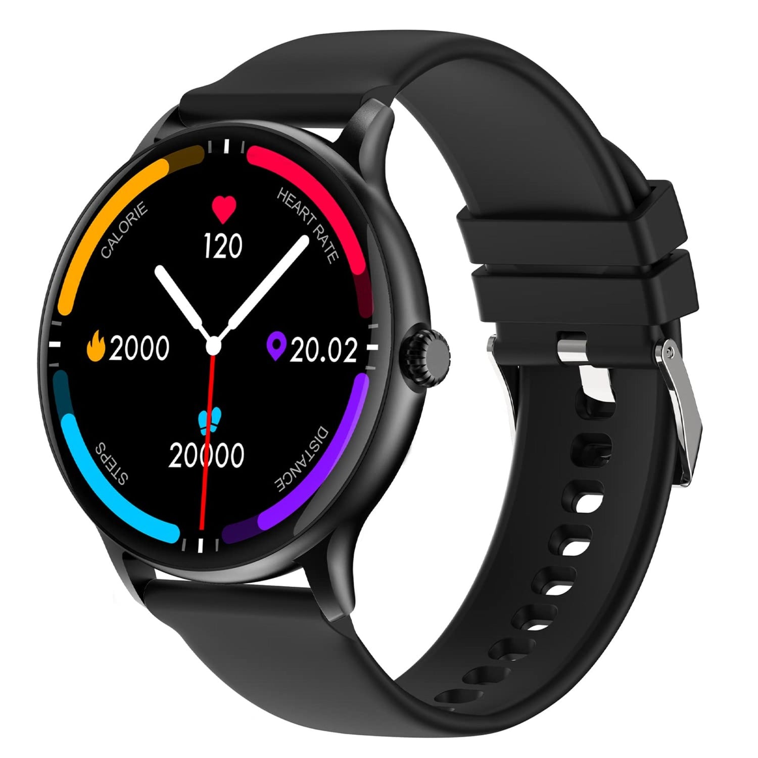 Ambrane Smart Watch with Bluetooth Calling (Round) - Ace
