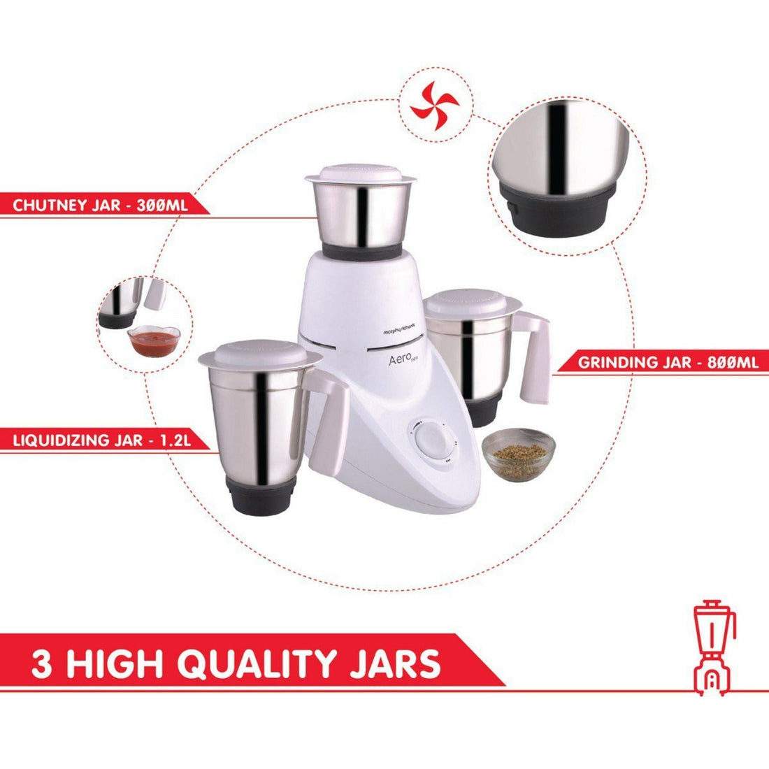 Morphy Richards Mixer Grinder-Aero Pro 500w