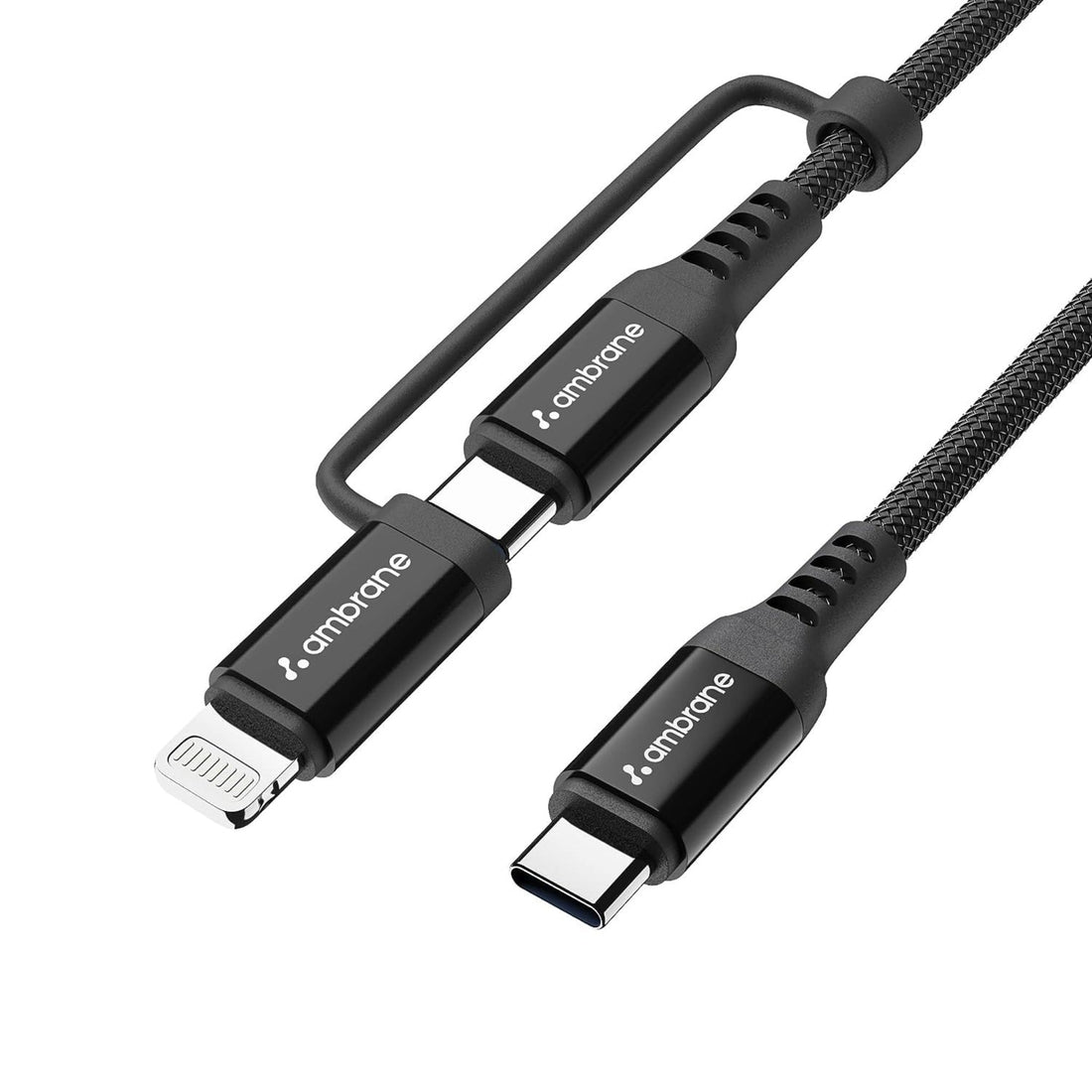 Ambrane Type C to 2-in-1 (60W Max); support Type C to iphone - ABDCS - 10