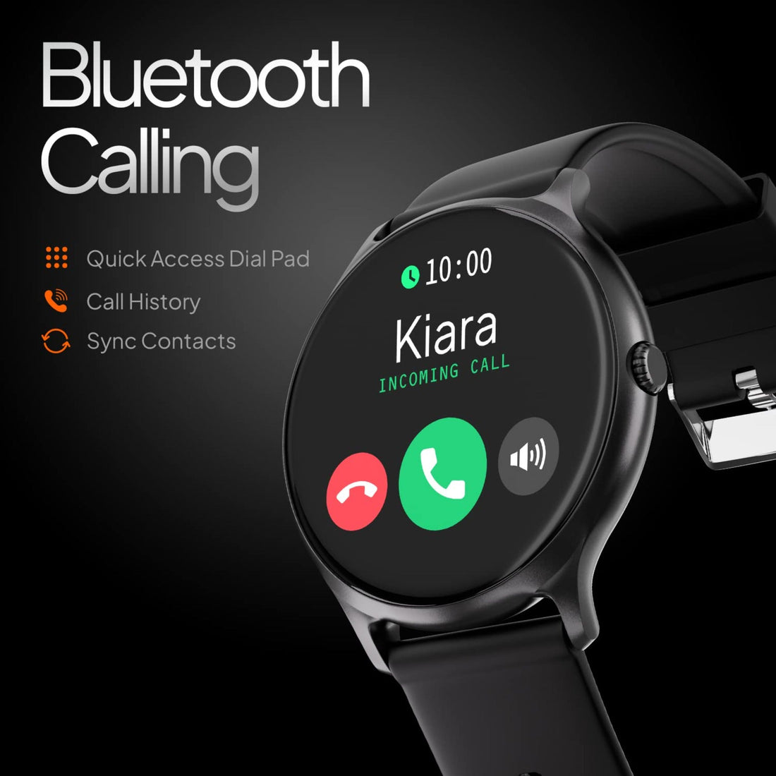 Ambrane Smart Watch with Bluetooth Calling (Round) - Ace