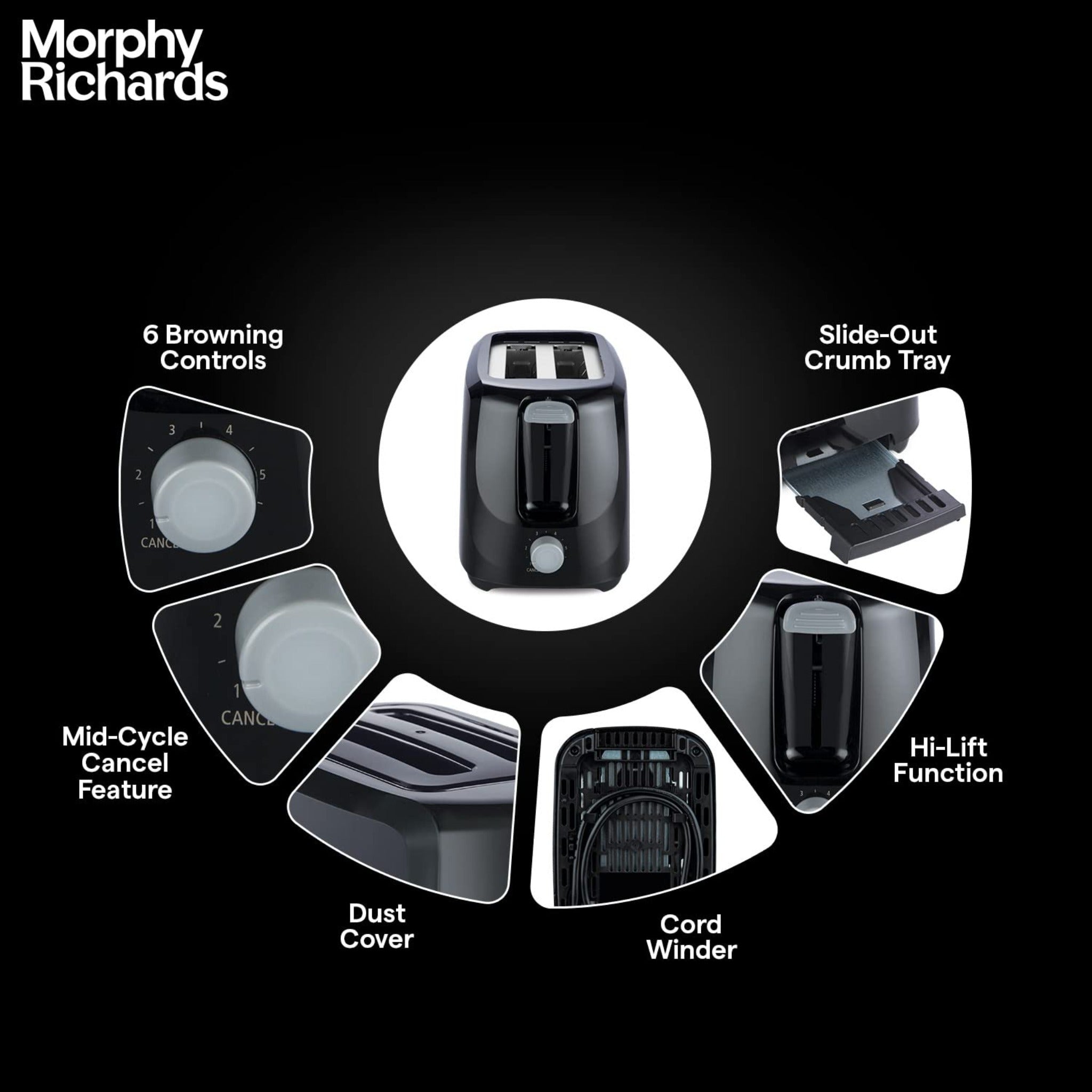 Morphy Richards Hive Series 2 Slice Pop up Toaster