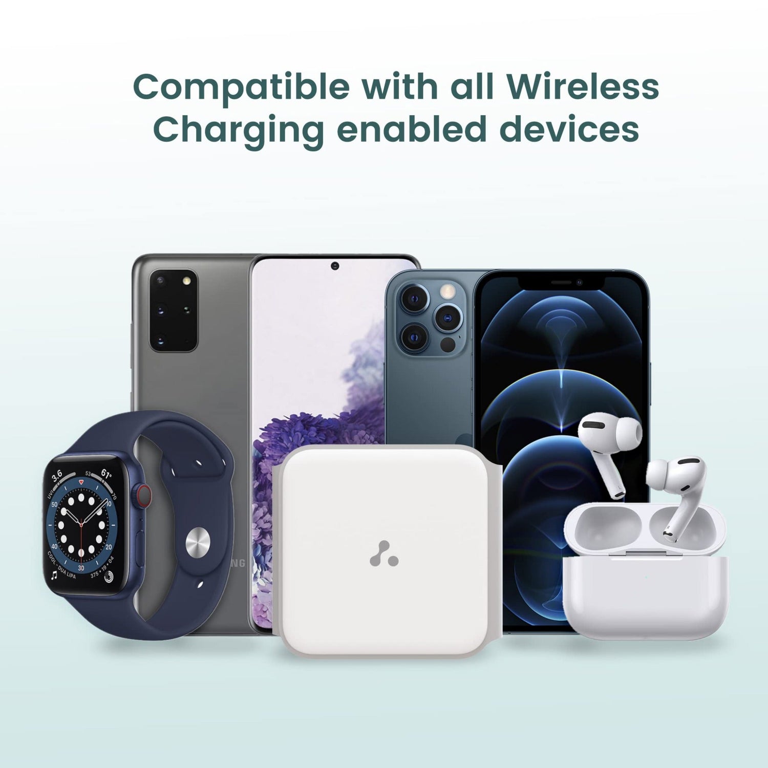 Ambrane 3 in 1 Wireless Charger (Mobile Phone + Watch + TWS) 20 W combined - Aerosync Tripad