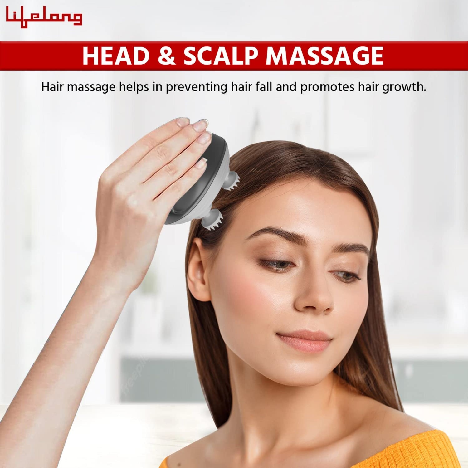 Lifelong Hair Scalp Rechargeable Electric Head Kneading Massager