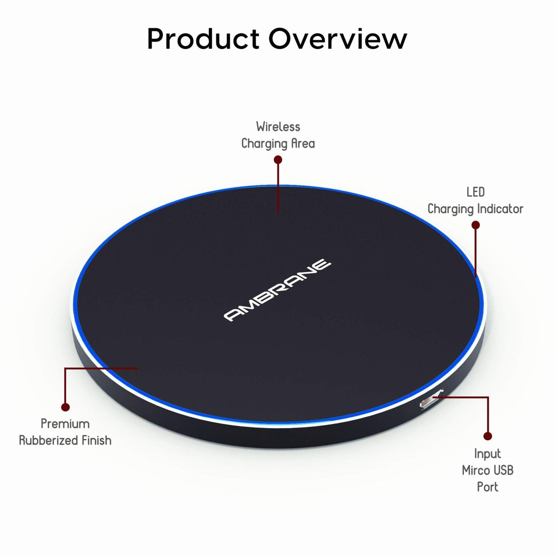 Ambrane Wireless Charger 10W - WC-38