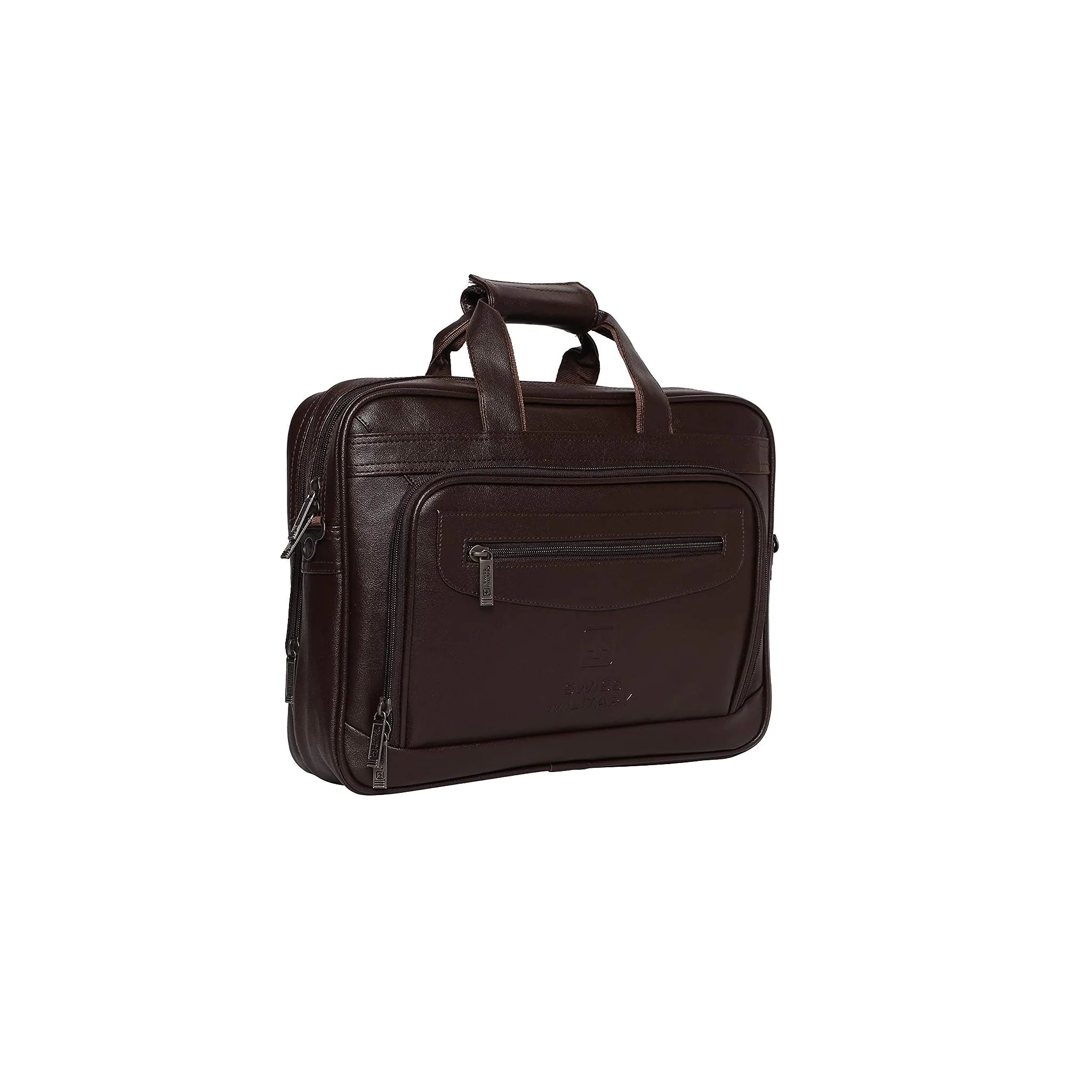 Swiss Military 14 Ltrs Dark Brown Softsided Briefcase (Plb2)