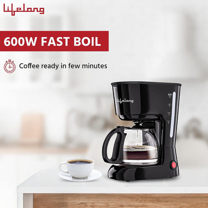 Lifelong Llcmk01 Caffe Drip Coffee Maker With Borosilicate Carafe