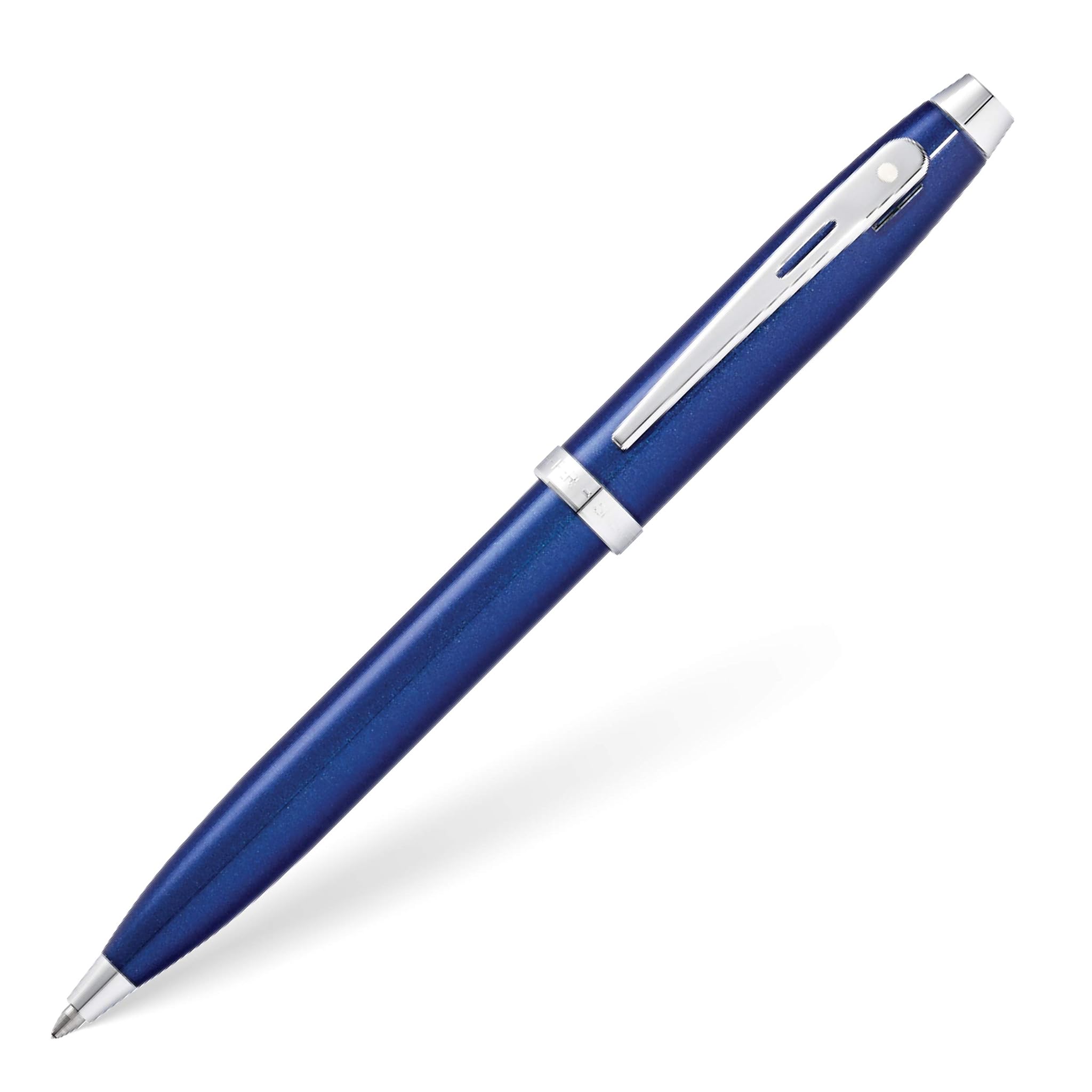 WP23902-PEN SHEAFFER GIFT 100 A 9339 - GLOSSY BLUE LACQUER WITH CHROME PLATE TRIM BP