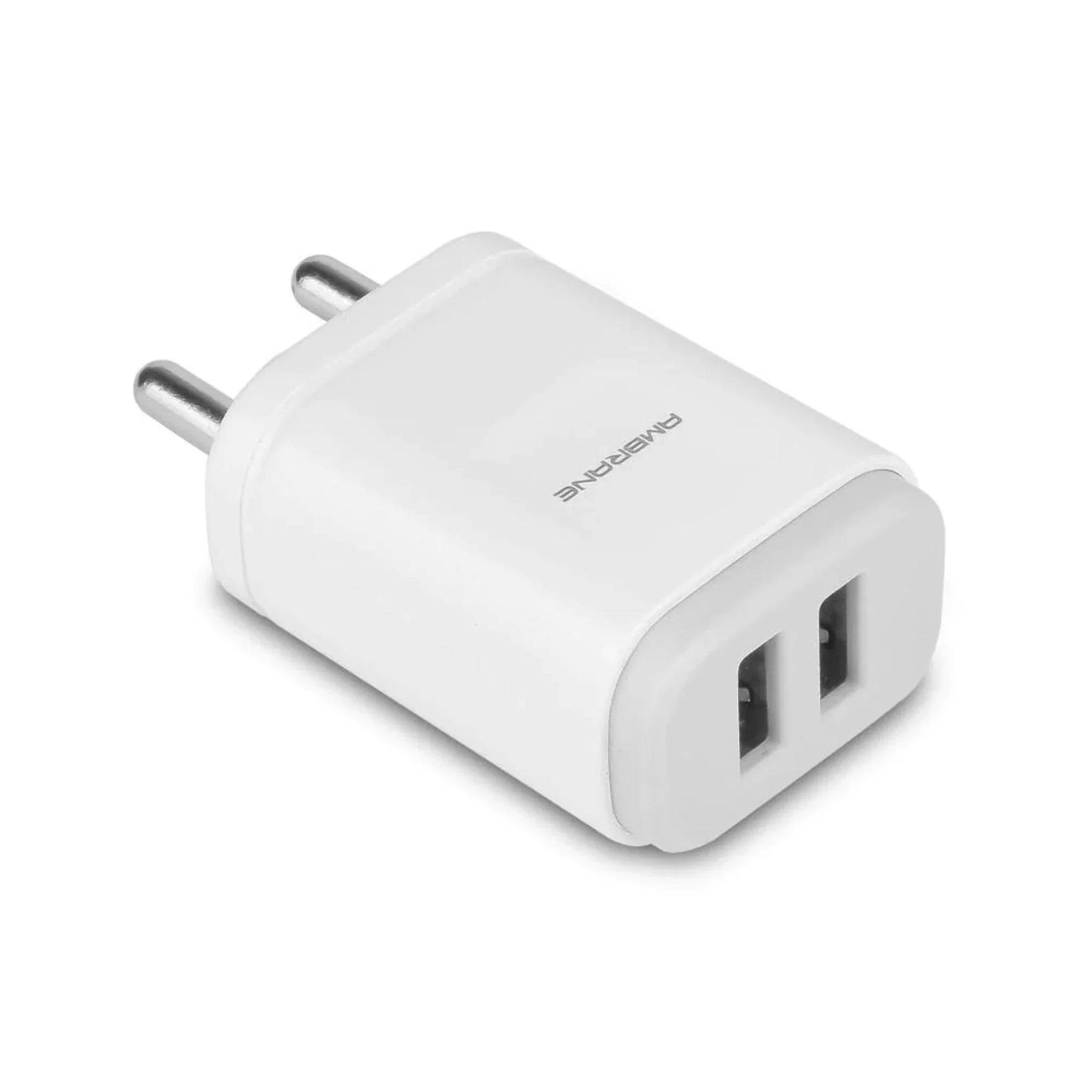 Ambrane Dual Port Wall Charger 2.1 Amp w/o Cable - AWC-29 W/o Cable