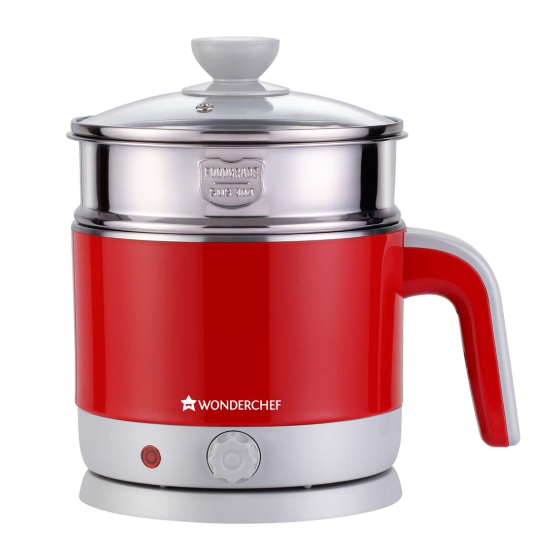 Crimson Edge Multi-Cook Kettle-Red 1.2 Litre