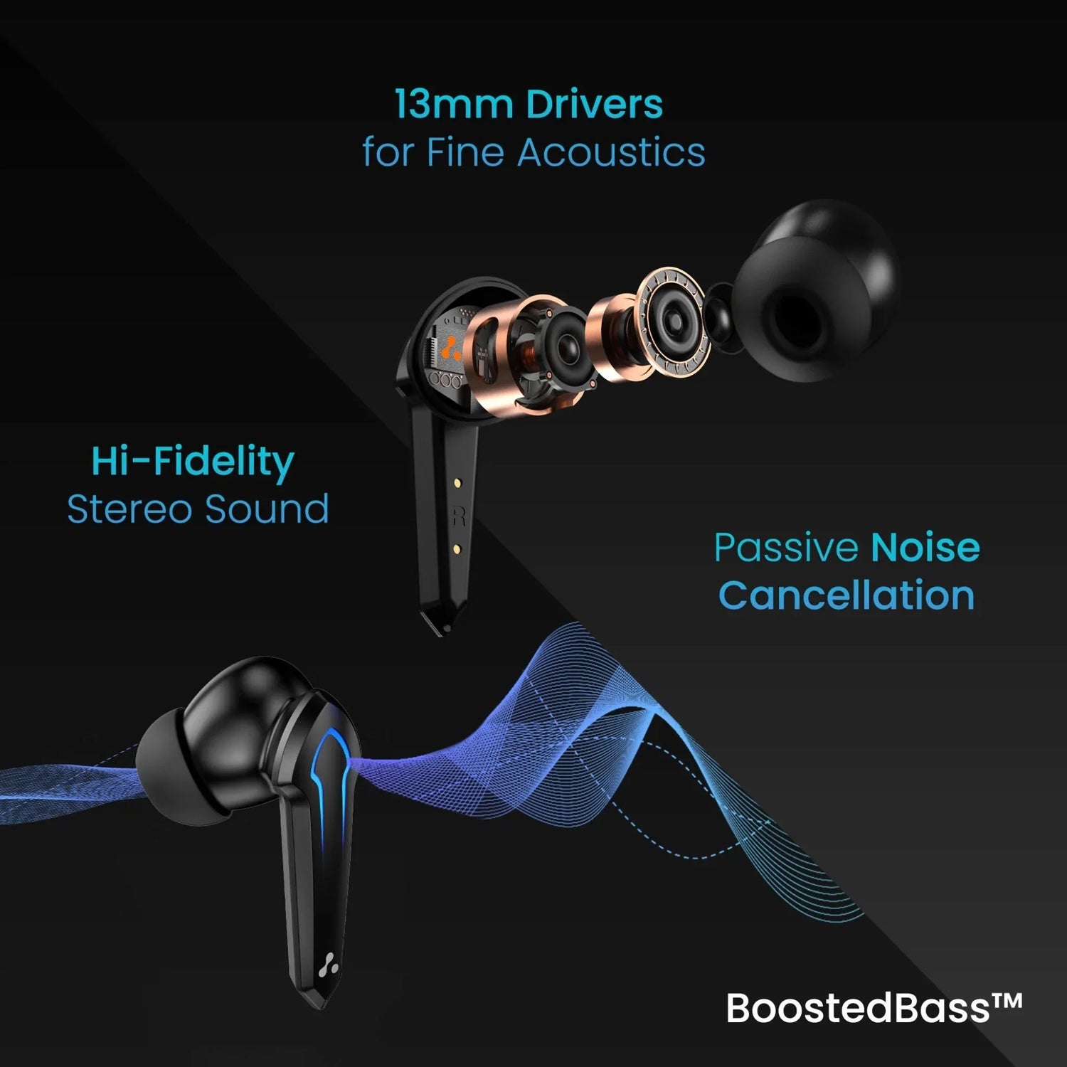 Ambrane True wireless Earbuds - Dots Play