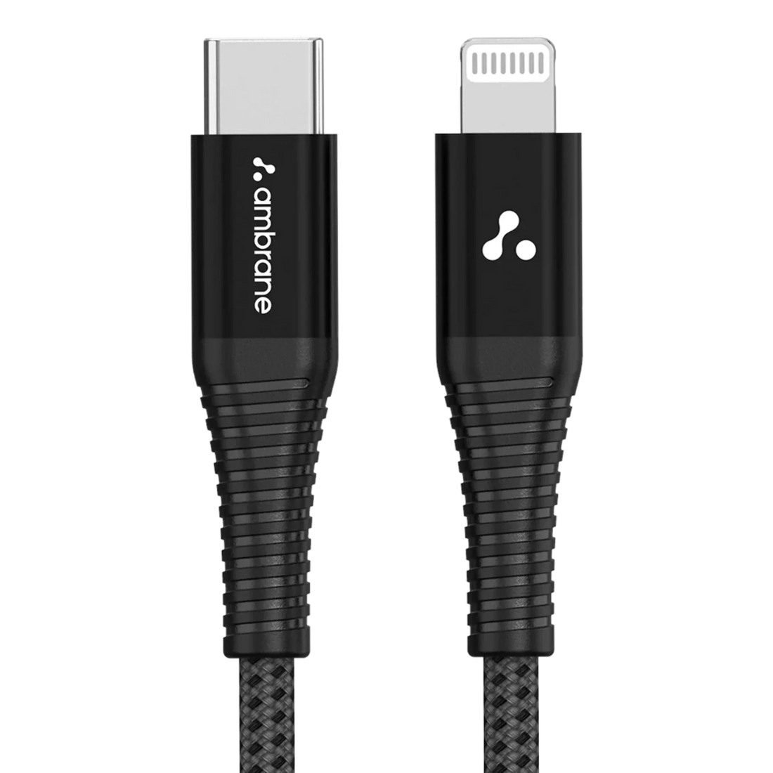 Ambrane Type C to Lightning Cable MFI Certified Braided Cable (1.0M) - AMC-10