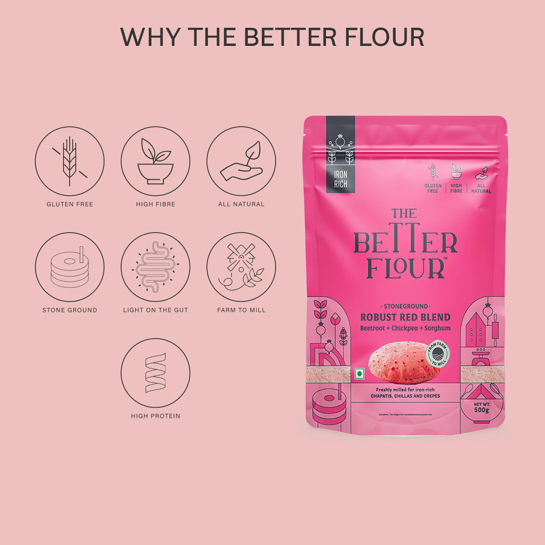 Robust Red Flour Blend 500 Gms
