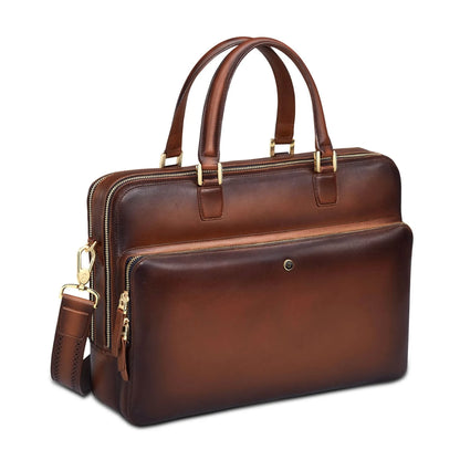 WP23555 -BAG LAPIS BARD DUCORIUM DORCHESTER COGNAC 14 LAPTOP BUSINESS BAG