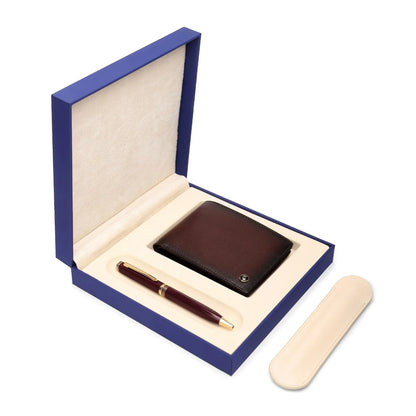 WP32780 -GIFT SET LAPIS BARD CONTEMPORARY BORDEAUX GT BP WITH WALLET